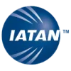 IATAN logo white text on blue circular background with white curved lines